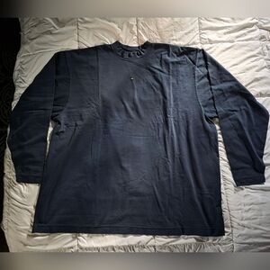 Yeezy Gap Engineered By Balenciaga Long Sleeve Shirt Dark Blue Size XL